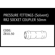 Marley Solvent (RRJ) Socket Coupler 50mm - Z810.50